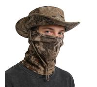 OhMill Jungle Camo Bucket Hat Fisherman Hat Balaclava Set Thin Breathable UV Protection Sun Hat Cap for Men Women
