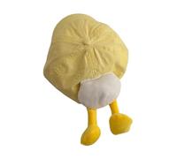OhMill Kids Funny Baseball Cap Hat with 3D Cartoon Butt Feet Cute Novelty Sun Hat Cap for Toddlers Baby Boys Girls 2-8 (Light Yellow)