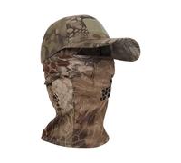 OhMill Men's Tactical Jungle Balaclava Cap with Patch Area Quick Dry UV Protection Fishing Hiking Balaclava Sun Hat Cap