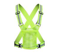 OhMill Reflective Vests Running Vest Phone Holder High Visibility Vest Adjustable Elastic Band Hi Vis Vests with Pockets