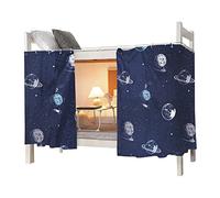 OhMill Students Dormitory Bunk Bed Curtain Drapery Lightproof Dustproof Canopy Spread Blackout Moveable Curtains for Dorm Room, 1.2x2m, Planet