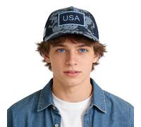 OhMill Tactical Camo Sun Hat Cap for Women Men American Flag Patch USA Baseball Cap Customizable for Camping Hiking