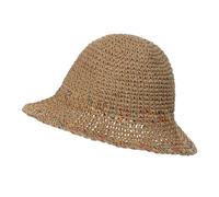OhMill Toddler Baby Girls Plain Straw Sun Hat Cap Foldable UV Protection Travel Beach Bucket Sun Hat for 2-6 Years Old