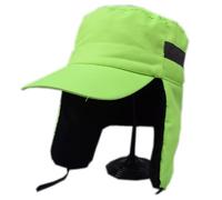 OhMill Unisex Winter Thickened Ski Cap Trapper Hat Hat Reflective Outdoor Sanitation Workers Hat With Ear Flap Warmer Thermal Baseball Cap Hat, Green