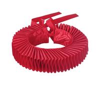 OhMill Vintage Pleated Ruff Collar Fake Clown Collar for Halloween Cosplay Party Costume Accessory for Women Men (Red)