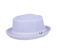 OhMill Women's Retro Breathable Jazz Sun Hat Stylish Classic Mesh Derby Bowler Hat Cap for Ceremony Ladies (White)