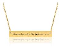 Ohmique Dont Let The Hard Days Win Bracelet - Gold Hard Day Motivational Bangle Stainless Steel Engraved Words, Inspirational Chain Jewelry Gifts for Women Friend, M, Zinc, no gemstone