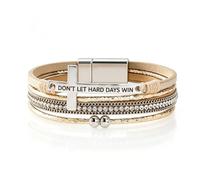 Ohmique dont let the hard days win bracelet, One Size, Metal, no gemstone