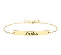 Ohmique Remember Who The F You Are Bracelet - Remember Who You Are Chain, Motivational Bangle Stainless Steel Engraved Words, Inspirational Chain Jewelry Gifts for Women Friend, M, Zinc, no gemstone