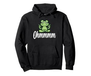 Ohmmm Yoga Frog - Funny Meditation Relaxation Frogs Pullover Hoodie