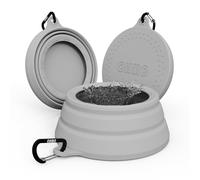 OHMO Non Spill Collapsible Dog Bowl, 700 ml, Ash Grey