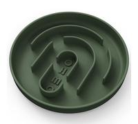 OHMO Slow Feeder Dog Cat Bowl (Small, Circular), Silicone Puppy Food Bowl Anti-Gulping Slow Down Small Dogs Eating Anti Choking No Suction Cup, Camo Green