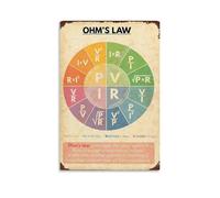 Ohm's Law Poster Decorative Painting Canvas Wall Art Living Room Poster Bedroom Painting Wall Art Picture Print Modern Family Room Decor 16 x 24 Inches (40 x 60 cm)