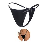 ohmydear Micro g string thongs for women Sexy Panties Adjustable Tanga Briefs High Leg Ladies Underwear Knickers T Back Seamless Women's Black Gstring Thong Uk 16