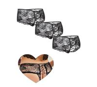 ohmydear Women's French Knickers Lace Thongs Adjustable Back Tie Comfort Sexy Underwear Plus Size Stretch Waistband Breathable G-Strings Panties, UK 8-22