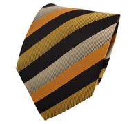 ohne Markenname tie necktie gold yellow orange black striped - Tie necktie