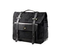 Ohocean Motorcycle Tail Bag Waterproof Motorbike Side Large Capacity Saddlebags Canva Motorcycle Backpack Vintage Retro Saddle Bag(Black 2)