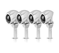 Ohocean Motorcycle Turn Signal Lights Motorcycle Turn Signal Indicators Lights Amber Flasher Lamp Blinker Motor Accessories 8mm Chrome(4pcs Chrome Shell)