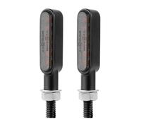 Ohocean Motorcycle Turn Signal Lights Turn Signal Lights 2 Uds Motorcycle Indicators Light Flashing Lamp Amber Black/Silver Turning Bulb(8mm 6 Black)