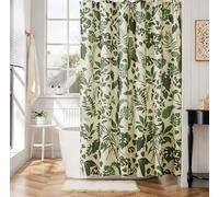 Ohocut Boho Shower Curtain Green Shower Curtain Cute Floral Shower Curtains for Bathroom Allover Jungle Tropical Leaves Plant Shower Curtain Waterproof Polyester Fabric Shower Curtain 72x72 Inch