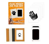 Ohohoo Baby Handprint and Footprint Kit with Dog Paw Print, 2 Large Inkless Pads, 4 Frames, 4 Imprint Cards, Pet Paw Print Kit for Dogs & Cats, PawPrint Stamp Pad, Family Keepsake