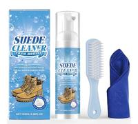 Ohohoo Suede Cleaner Kit with Soft Bristle Brush & Microfiber Towel - Gentle Yet Powerful Formula for Shoes, Boots, Leather & Canvas, Effortlessly Removes Stains & Dirt, Restores Texture