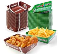OHOME Football Party Supplies - 40 Pack Superbowl Party Decorations 2026 | Football Plates Disposable Trays for Football Party Favors - Football Accessories Decor for Birthday Party