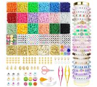 OHOME Stocking Stuffers for Kids - 5300 Clay Beads Bracelet Making Kit,Arts and Crafts for Kids Ages 8-12,Christmas Gifts Crafts Games Toys for 3-10 Year Old Birthday,Travel Essential