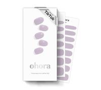 Ohora Semi Cured Gel Nail Strips - Cream Lavender, Purple, 30 Pcs, UV Lamp Compatible, Salon-Quality, Long-Lasting & Easy to Apply, Includes Prep Pads, Nail File & Stick