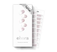 ohora Semi Cured Gel Nail Strips (N Basic Nails no3) - Nude, Glitter, 30 Pcs, 2 Cycles, UV Lamp Compatible, Salon-Quality, Long-Lasting & Easy to Apply, Includes 2 Prep Pads, Nail File & Stick