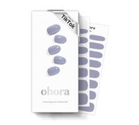 ohora Semi Cured Gel Nail Strips (N Cream Cloud) - Purple, Solid, 30 Pcs for 2 Nail Cycles, UV Lamp Compatible, Salon-Quality, Long-Lasting & Easy to Apply, Includes 2 Prep Pads, Nail File & Stick
