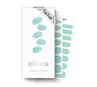 ohora Semi Cured Gel Nail Strips (N Cream Window) - Works with Any UV Lamps, Salon-Quality, Long Lasting, Easy to Apply & Remove - Includes 2 Prep Pads, Nail File & Wooden Stick
