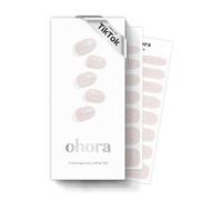 ohora Semi Cured Gel Nail Strips (N Dress Up) - Patterned, 30 Pcs, UV Lamp Compatible, Salon-Quality, Long-Lasting & Easy to Apply, Includes 2 Prep Pads, Nail File & Stick