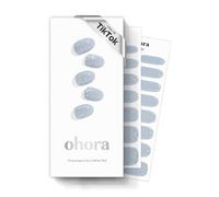 Ohora Semi Cured Gel Nail Strips (N Felice) - Works with Any Lamps, Salon-Quality, Long Lasting, Easy to Apply & Remove - Includes 2 Prep Pads, Nail File & Wooden Stick