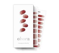 ohora Semi Cured Gel Nail Strips (N Fig Jam) - Works with Any Lamps, Salon-Quality, Long Lasting, Easy to Apply & Remove - Includes 2 Prep Pads, Nail File & Wooden Stick