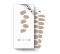 Ohora Semi Cured Gel Strips (N Cream Beige) - Works With Any Lamps, Salon-Quality, Long Lasting, Easy to Apply & Remove - Includes 2 Prep Pads, File & Wooden Stick