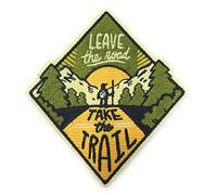 O'Houlihans - Leave The Road Take The Trail Embroidery Patches- Iron On Patches for Repair Clothes - Cool Hiking Camping Travel Patches for Backpacks