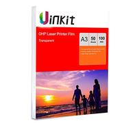 OHP Film Overhead Projector Film - 50 Sheets A3 Laser Jet Printer and Copier Transparency Film Uinkit 420x297