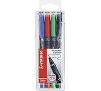 OHP Pen - STABILO OHP Pen Permanent - Superfine - Wallet of 4 - Asso (US IMPORT)