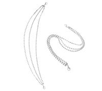 OHPHCALL 1 Pair Bling Shoe Chain for Sneakers and Boots, Multi-layer Design Zinc Alloy and Rhinestone Foot Chain Jewelry, Versatile Accessory that Adds Glamour for Trendy Casual Wear