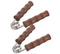 OHPHCALL 1 Pair Wooden Hand Grip Strengthener Training Hand Personal Grip for Training Anywhere and Gyms Random Color