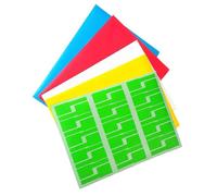 OHPHCALL 10 Pcs A4 Network Cable Labels Stickers P Shape Multi-Color Synthetic Paper Waterproof and Grease-Proof Stationery Labels for Audio and Video Cables in Factory Wiring Random Color