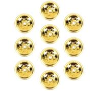 OHPHCALL 10 Pcs Floating Wick Holders Oil Lamp Core Metal Liquid Butter Lamp Wick Holders Classical Creative Design Lightweight Gold for Home and Wedding