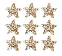 OHPHCALL 10 Pcs Hot-melt Adhesive Decal Cloth Patches Pentagram Stickers Rhinestone Style Delicate Resin Waterproof Star Shape for Craft Projects