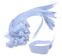 OHPHCALL 100PCS Disposable Medical ID Wristbands for Adults Hospital Patient Identification Bracelets Writable Surface Light Blue Admission Safety Bands for Healthcare Use
