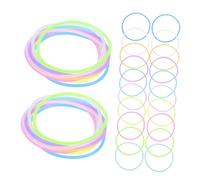 OHPHCALL 100pcs Luminous Silicone Hair Ties Glow The Dark Scrunchies for Women Girls for Rave Parties Easy Hair Styling Durable Hold Multi-occasion Use