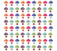 OHPHCALL 100pcs Mushroom Shaped Buttons Wooden Sewing Buttons Assorted Color Tough Great Decoration for Clothes Suits DIY Crafts Project