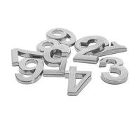 OHPHCALL 10pcs 3d Abs House Numbers Self-adhesive Simple Stylish Elegant Appearance Front Number Signs for Homes and Office Buildings 5cm