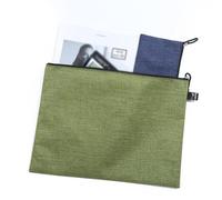 OHPHCALL 10pcs B4 Waterproof Oxford Cloth Portable File Bags with Zipper, Secure Files Organizer for Home and Office Document Storage Random Color