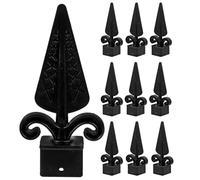 OHPHCALL 10pcs Black Plastic Fence Post Caps Covers for Gate Frame Sides and Fence Posts to Prevent Cracking for Garden and Yard Use